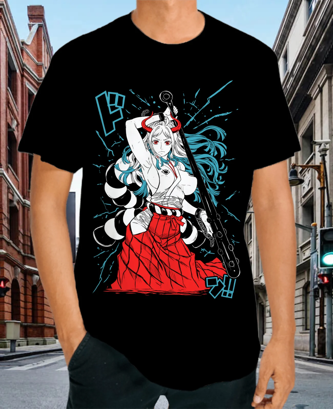 2026 Sommer ONE PIECE Anime Yamato Bedrucktes Lockeres Kurzarm-T-Shirt aus Reiner Baumwolle für Kinder Trendiges Unisex Lässiges Bequemes Y2k-Shirt