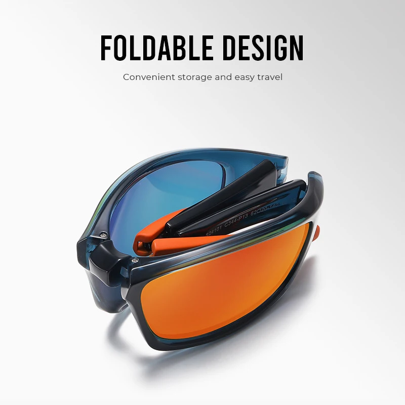 Foldable Polarized Sunglasses Men Cycling Fishing Driving Glasses Outdoor Sports UV400 Sun Glasses Portable Eyewear Goggles