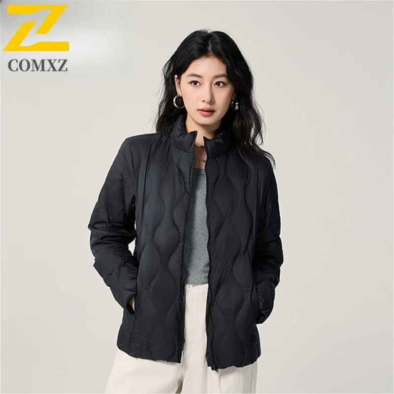 

COMXZ Мужская куртка-пуховик, роскошная зимняя подкладка, 2025 г., модная легкая лыжная уличная ветрозащитная морозостойкая свободная одежда