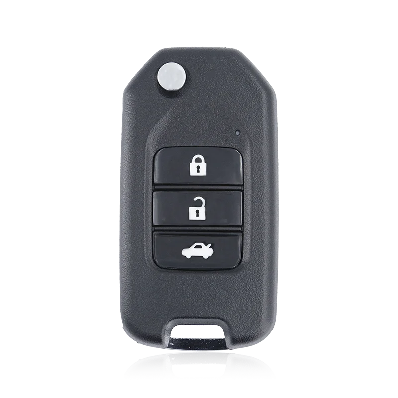 

KEYDIY Универсальный складной многофункциональный беспроводной дистанционный ключ — NB10-3 кнопки в стиле Honda — прямая модель — черный