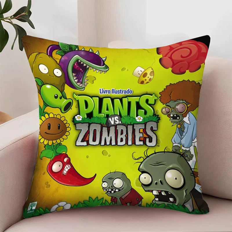 

Decorative Pillowcase 40x40 P-Plants Vs. Zombies Game 45x45 Cushions Cover for Pillow Covers Decorative Luxury Home Decoration