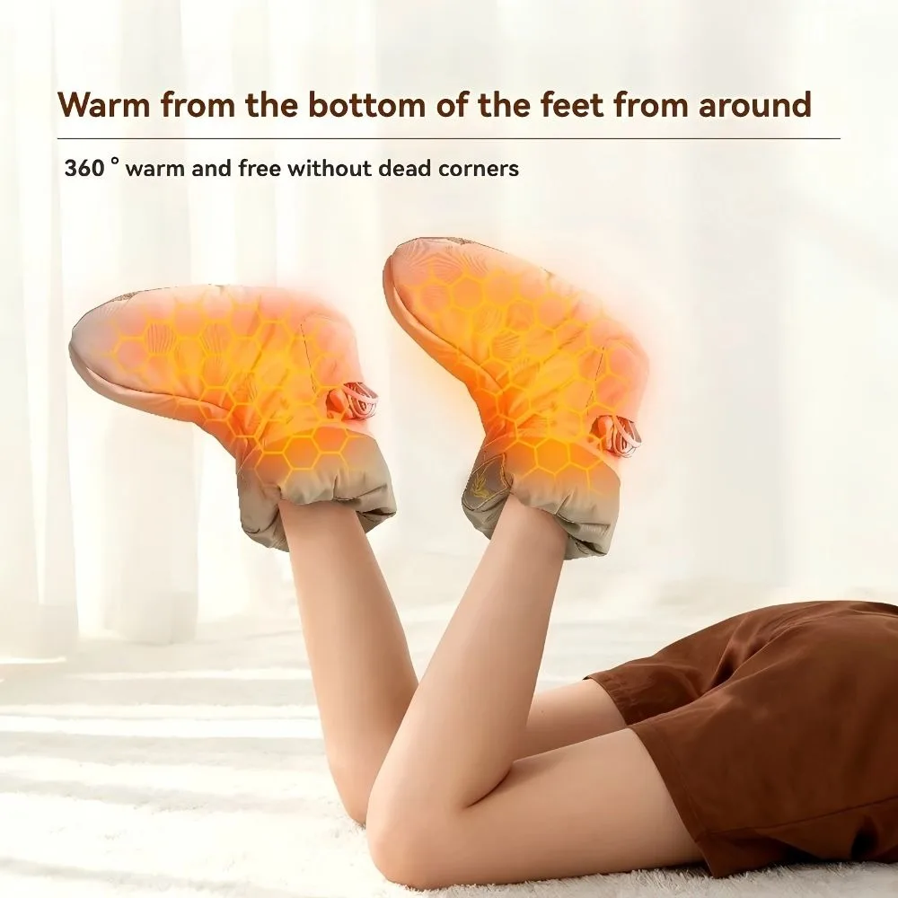 Electric Heating Heated Foot Warmer Boot Thermal Adjustable Heated Foot Sleeve Hot Compress Heated Socks Foot Warm Relief Pad