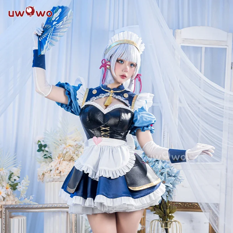 LAST BATCH Ayaka Cosplay Maid Costume Impact Fanart Kamisato Ayaka Cute Maid Dress Halloween Costumes Maid Outfit