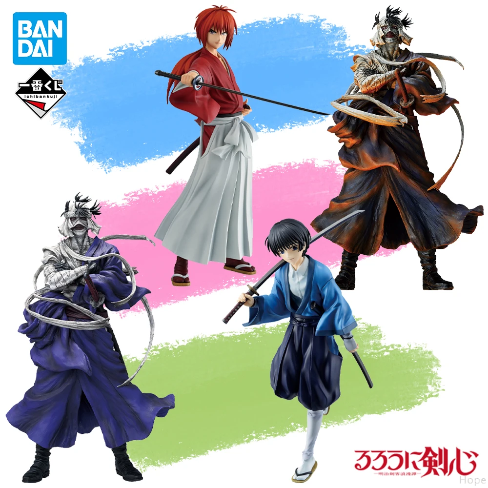 

Original BANDAI Ichiban Kuji Rurouni Kenshin Kyoto Turmoil Shishio makoto Seta Soujirou Himura Kenshin Figure Anime Model Toy
