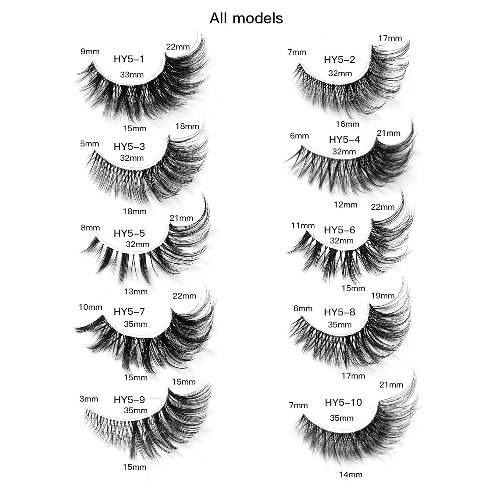 5 paia di ciglia sexy strisce complete Ciglia a occhi di gatto sottili Ciglia a fascia più sottile alate per donne e ragazze per il trucco delle donne