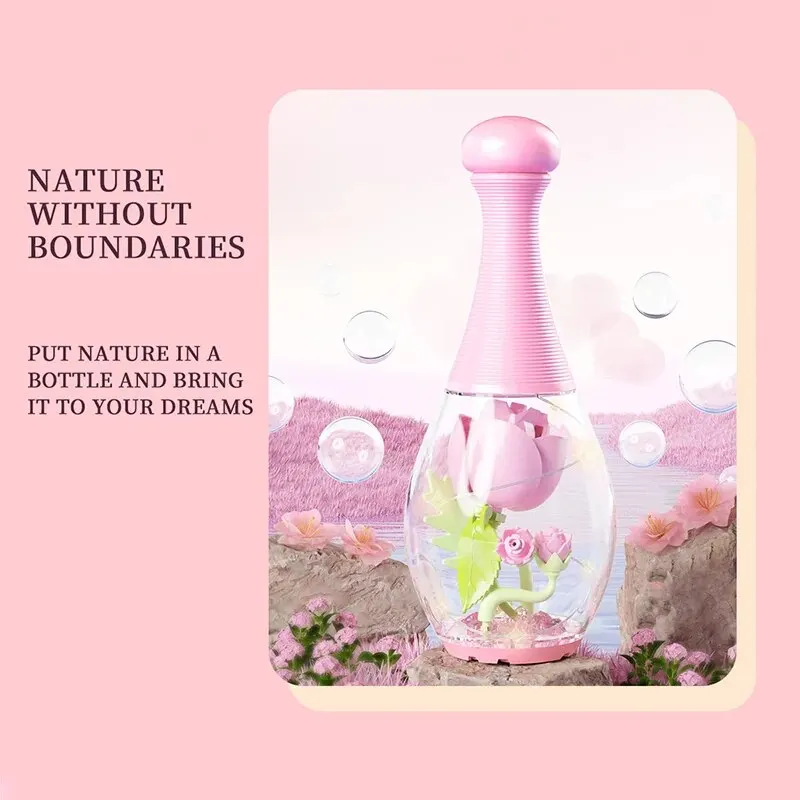 Juego de bloques de construcción de flor eterna para niños, modelo de ensamblaje educativo, ladrillos con luz, juguetes creativos, regalos