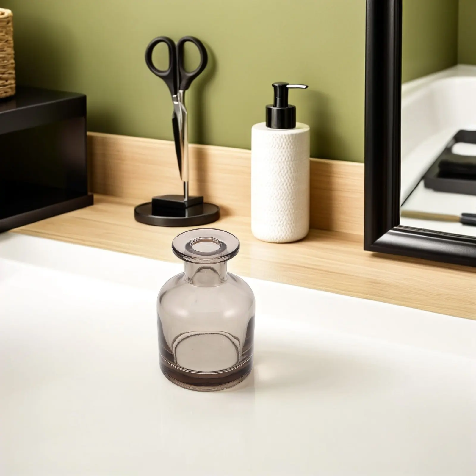 

2 шт. Стеклянные флаконы для диффузоров янтарного цвета, большой емкости, многоразовые, для хранения эфирных масел