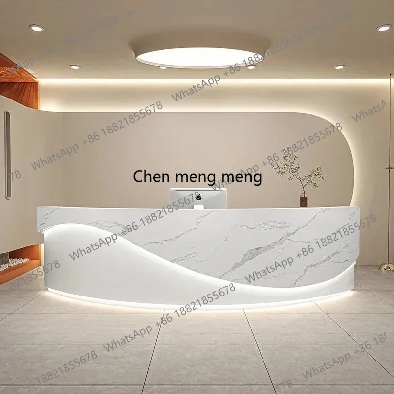 Beauty Salon Front Desk Cashier Desk Cream Wind Skin Management Dance Training Class Reception Desk