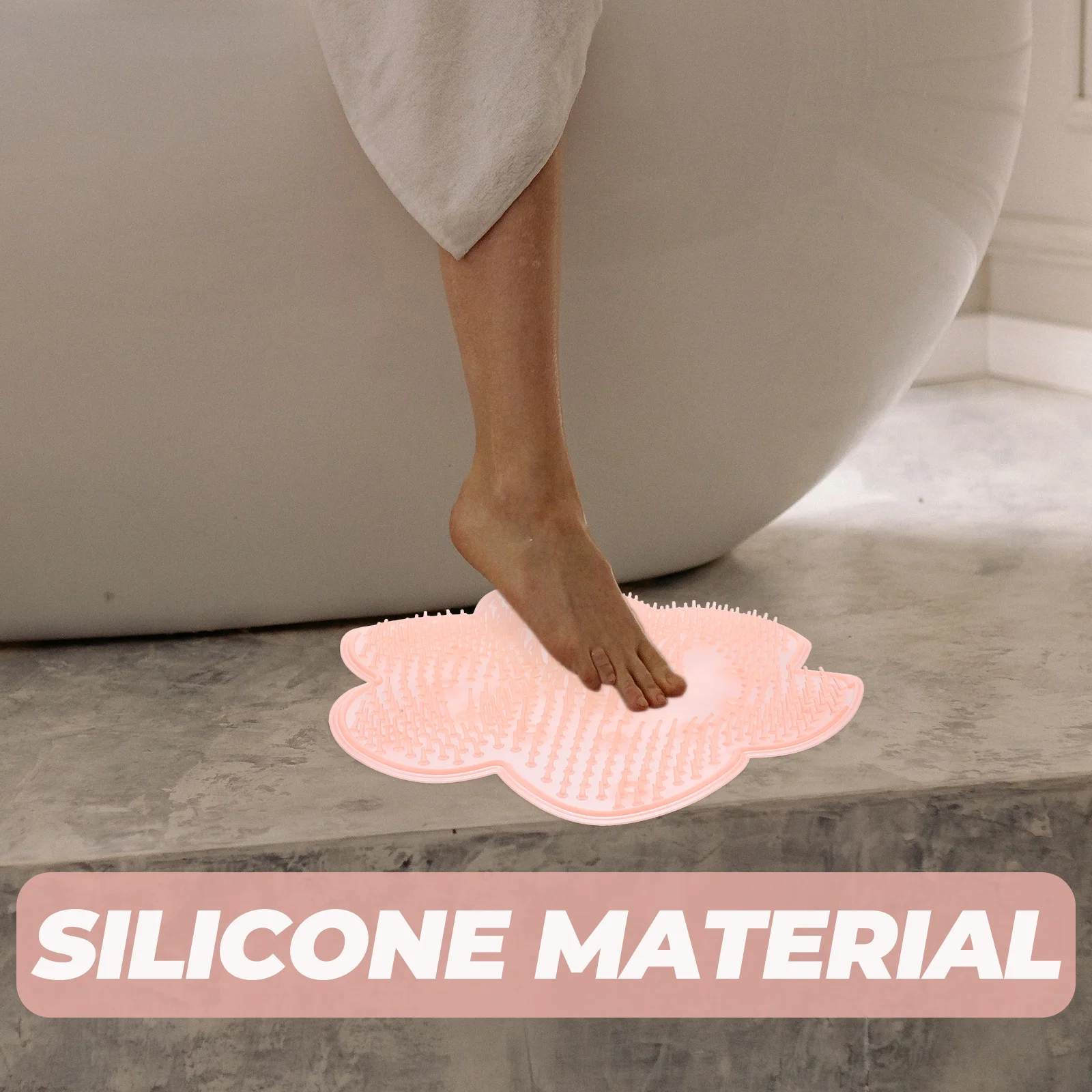 

Foot Mat with Suction Cup Massage Floor Non Detergent Eco-friendly Bath Shower Rug Comfortable