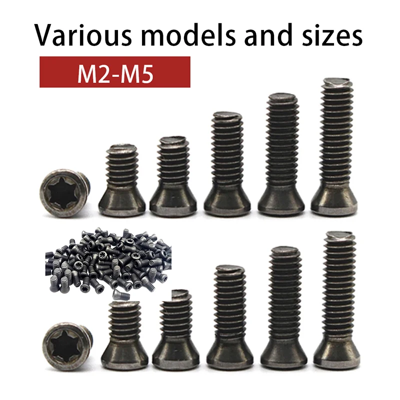 

M1.8 M2 M2.2 M2.5 M3 M3.5 M4 M5 M6 Insert Torx Screw For Replaces Carbide Inserts Turning Tool Holder Screw CNC Lathe Tool