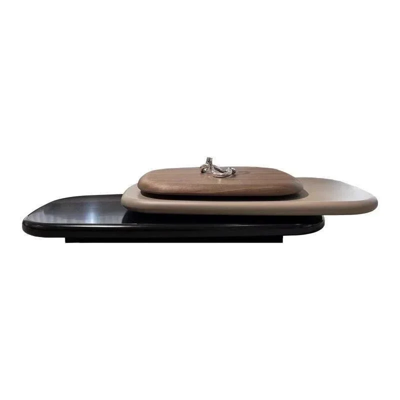 Italian minimalist rotatable coffee table combination modern minim alist living room home, creative floor shape