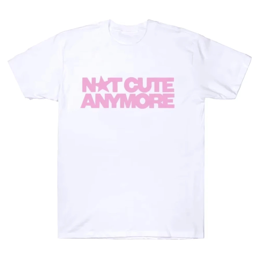 Not Cute Anymore T Shirts Girl Band T-shirt Korean Fashion Summer Women Men Short Sleeve Casual Funny Summer Y2K Tee Tops