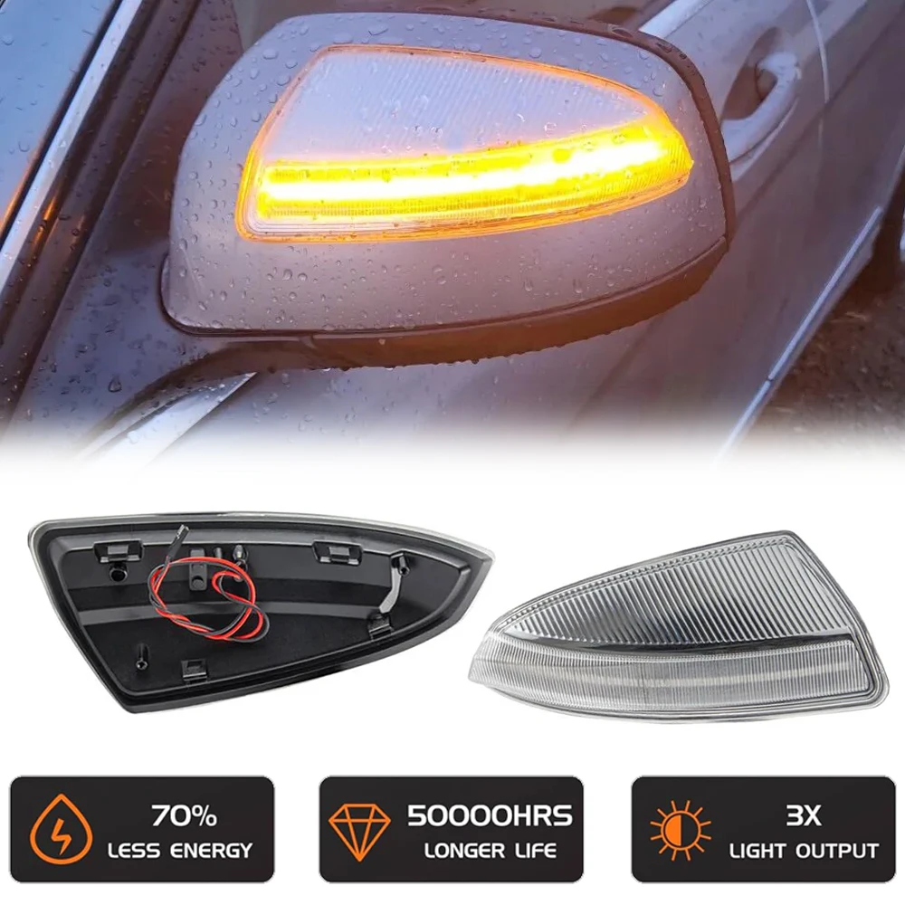 

Canbus Бесплатная ошибка Боковое зеркало заднего вида Светодиодная лампа указателя поворота для Mercedes Benz Vito Bus Mixto Box Viano W639 C-Class W204 Saloon