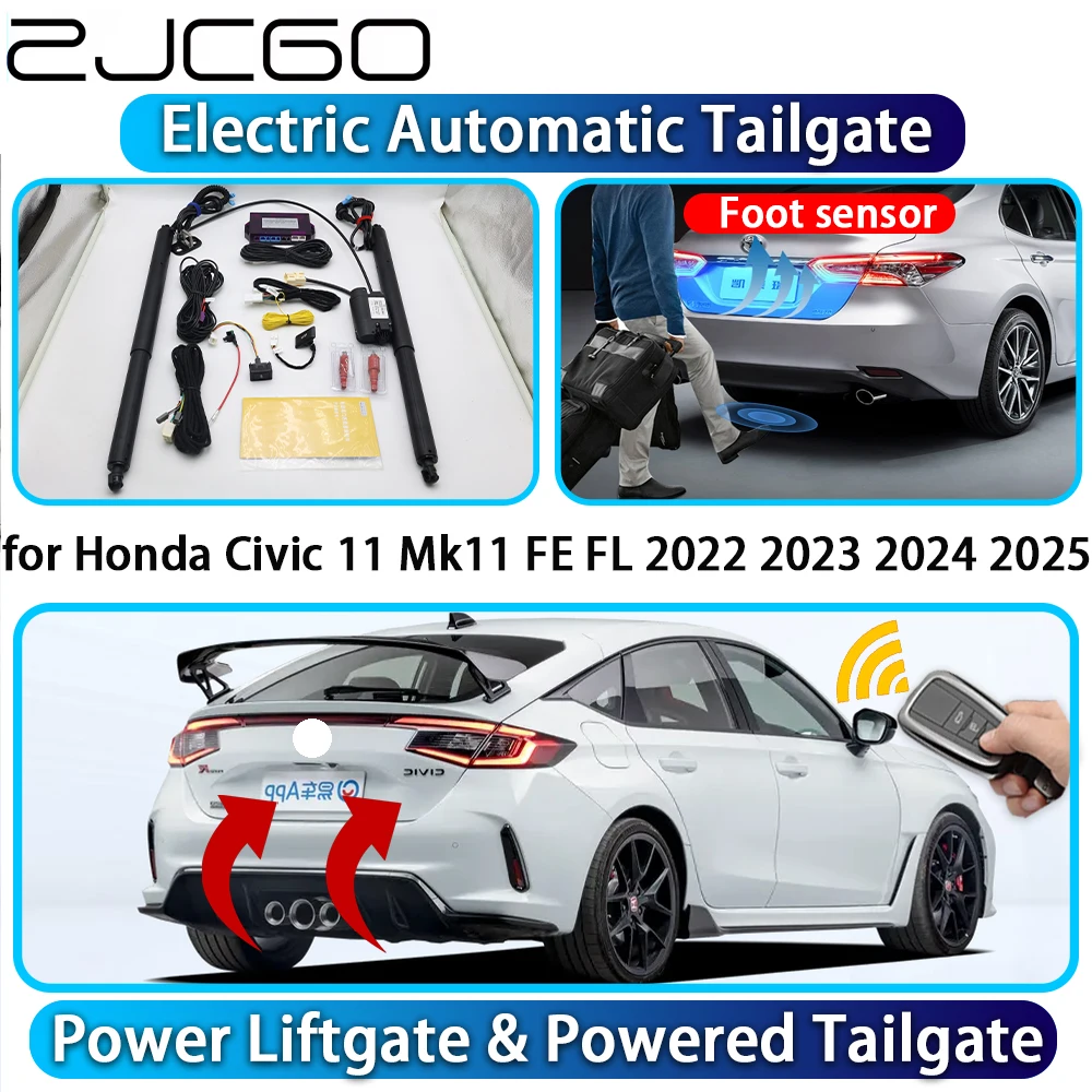 

ZJCGO for Honda Civic 11 Mk11 FE FL 2022 2023 2024 2025 OEM Automatic Power Liftgate Powered Tailgate Intelligent Trunk Lift Kit
