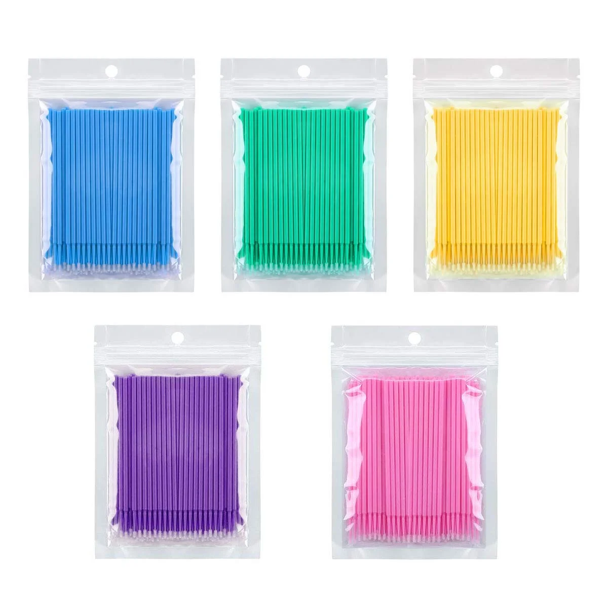 100 pièces cils livres brosse cils individuels Micro brosse Extension de cils Micro coton-tige beauté maquillage propre dissolvant outil