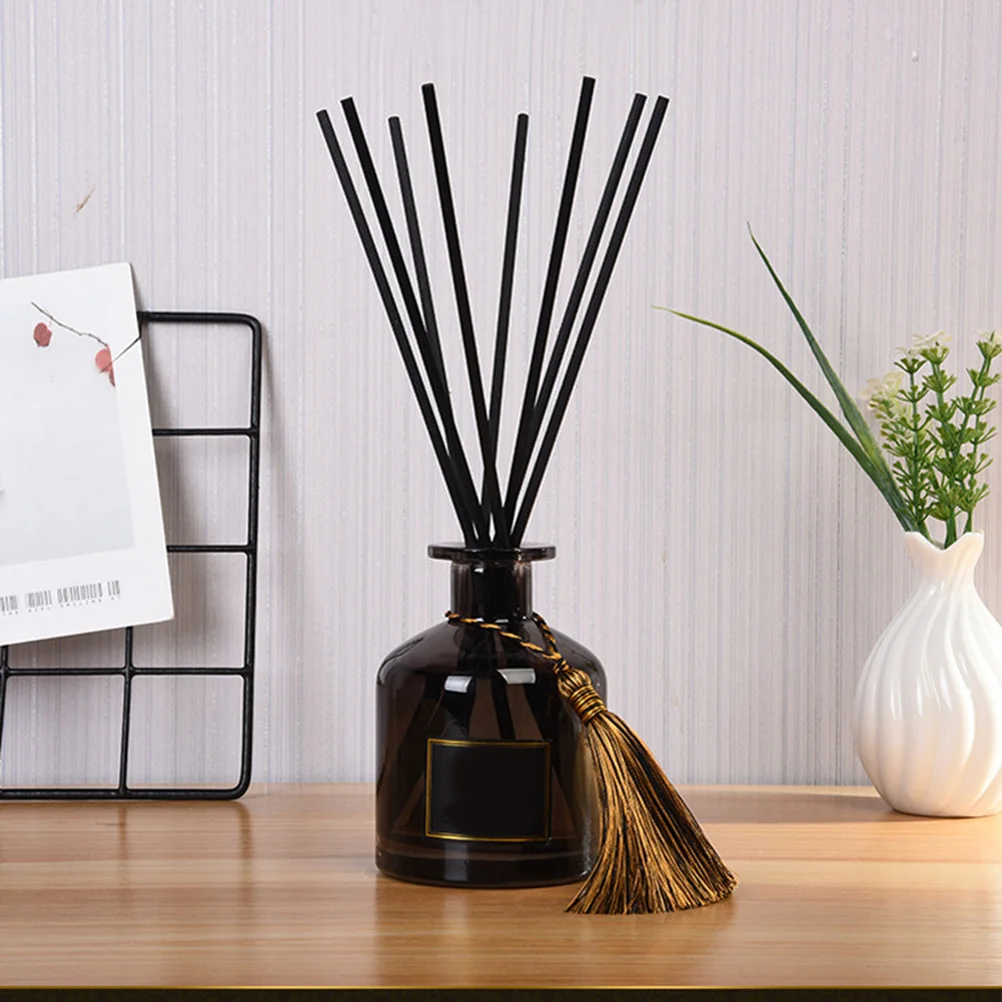 

50pcs Aroma Diffuser Sticks 3Mm 18Cm Black Rattan Reed For Home Air Purifying Relaxing Scent Essential Oil Replacement Fiber