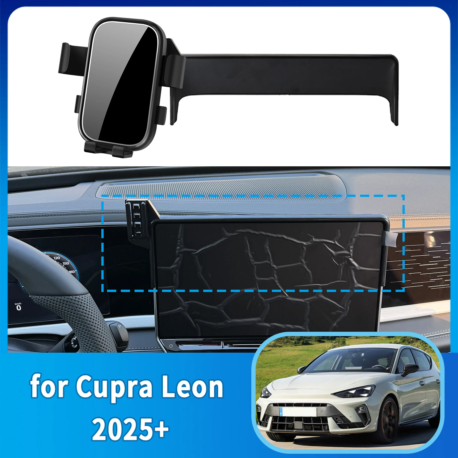 

Accessories Car Mobile Phone Holder fit for Cupra Leon 2025 2026 12.9"inch 5F Facelift GPS Bracket Navigation Stand Auto