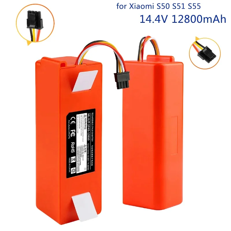 

14.4V 12800mAh Robotic Vacuum Cleaner Replacement Battery For Xiaomi Roborock S55 S60 S65 S50 S51 S5 MAX S6 Parts