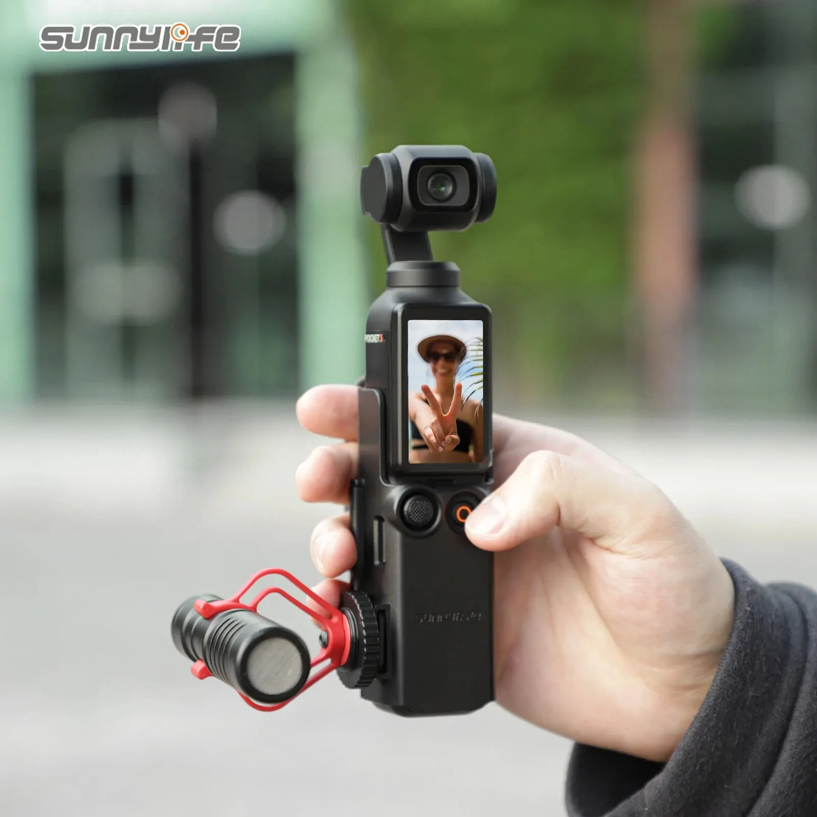 Sunnylife For DJI Osmo Pocket 3 Hand Band Protective Case Lanyard Expansion Frame Cold Shoe Extension Handle Cover for Pocket 3