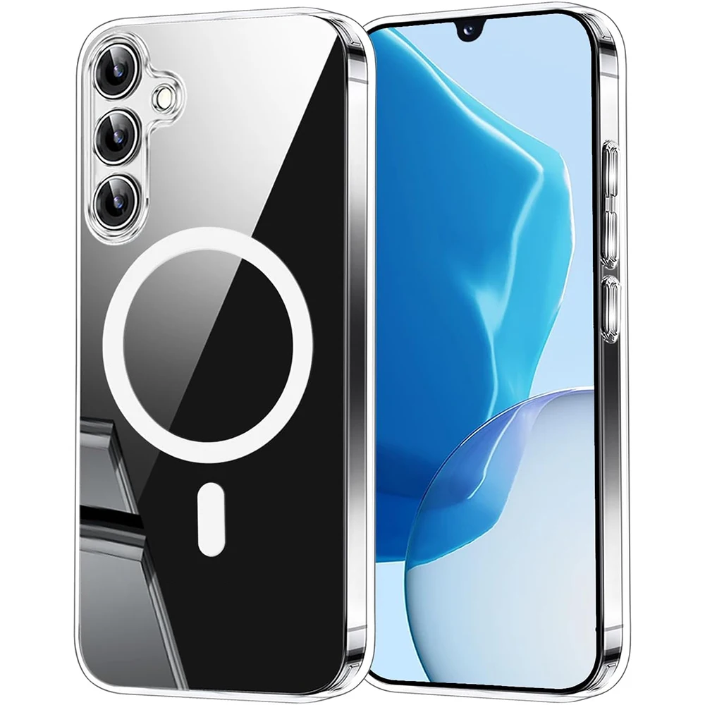 

Magsafe Magnetic Wireless Charging Case For Samsung Galaxy S25 Edge S24 S23 S21 FE S22 Ultra Plus Hybrid Hard Cover Clear Soft