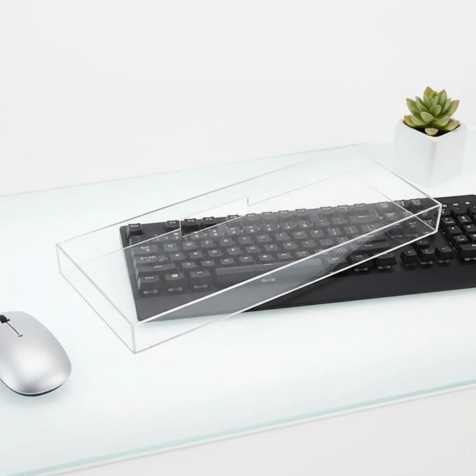 Acrylic Keyboard Cover Dustproof Mechanical Keyboard Protector for Pet Owners