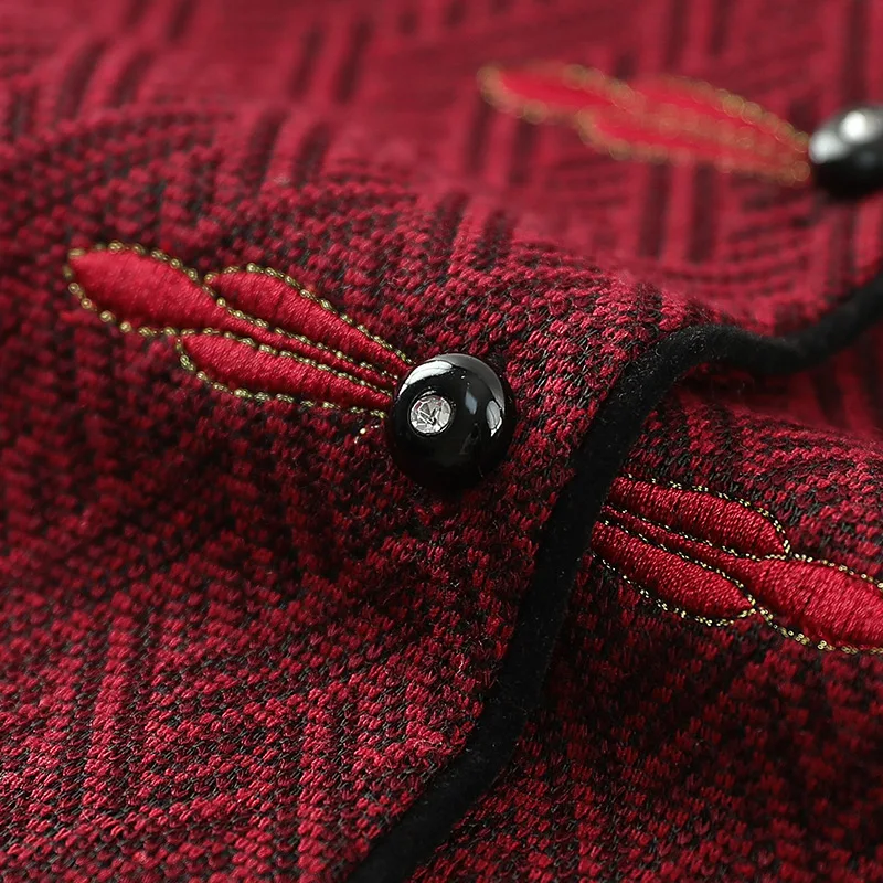 V-Ne Svel Vest Outerwear for ly Women ort Loose Fit Regular Thin Single-Breasted Button Retro Pattern