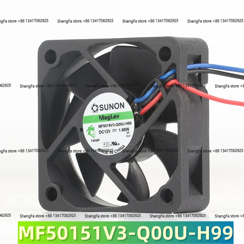 Original model SUNON MF50151V3-Q00U-H99 5015 50X50X15MM 5CM 5V 24V 48V DC12V 1.66W 3-pin fan