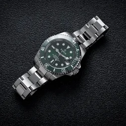 Sapphire Glass Men`s Watch Japan Quartz Movement Ceramics Bezel Stainless Steel Case 50M Waterproof Men Swimming Clock