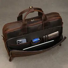 Men Leather Laptop Briefcase 14-15.6 inch #3