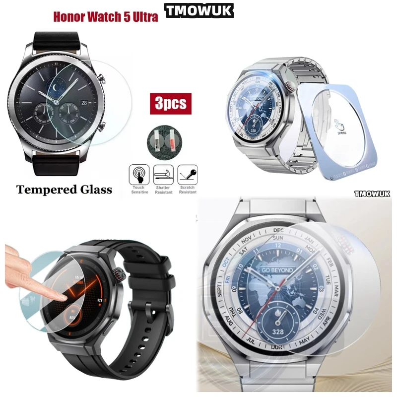 

For Honor Watch 5 Ultra Watch5 Perfect Fit, HD Clear 9H Tempered Glass Cover