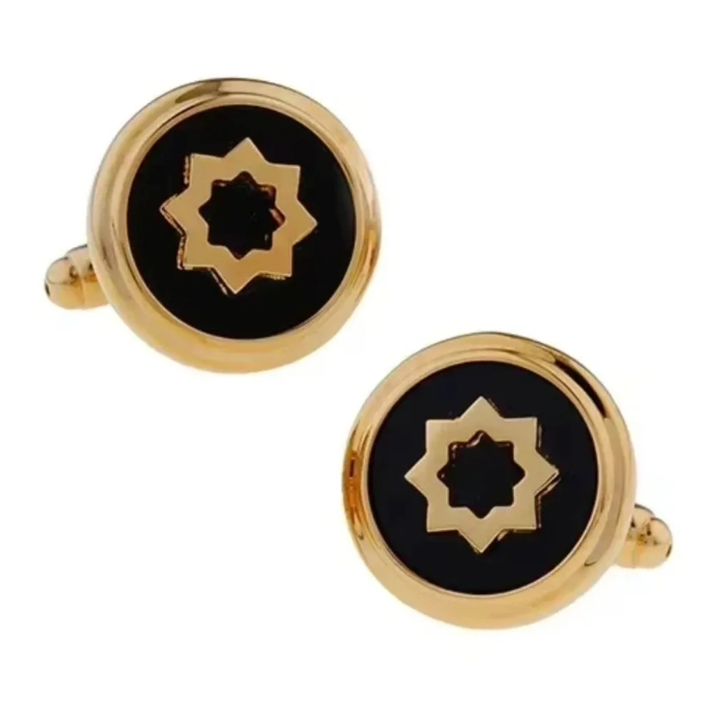 Round Cufflinks High-end Simple Neutral American Style Shirts Formal Wear Exhibitions Weddings Anniversaries Business Gifts