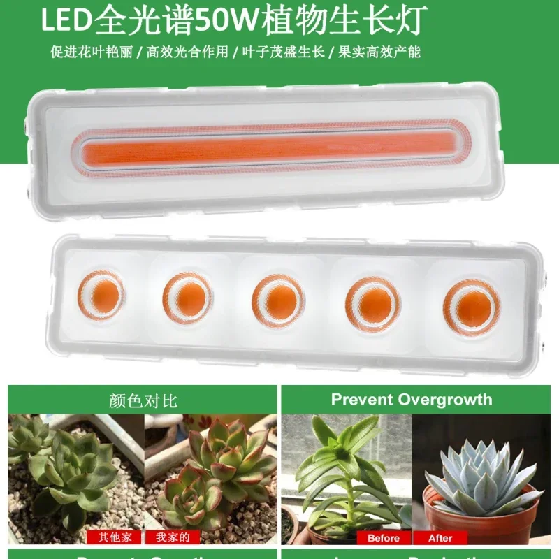 Led coltiva la luce pianta idroponica lampada LED spettro completo 220V LED Phytolamps luce serra semi fiore coltiva l\'illuminazione 50W