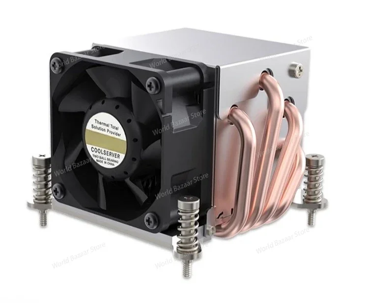 

INTEL's brand-new 4-pipe heat sink, universal 2u server, silent computer, i900k air-cooled fan square Radiator Alloy Heatsink