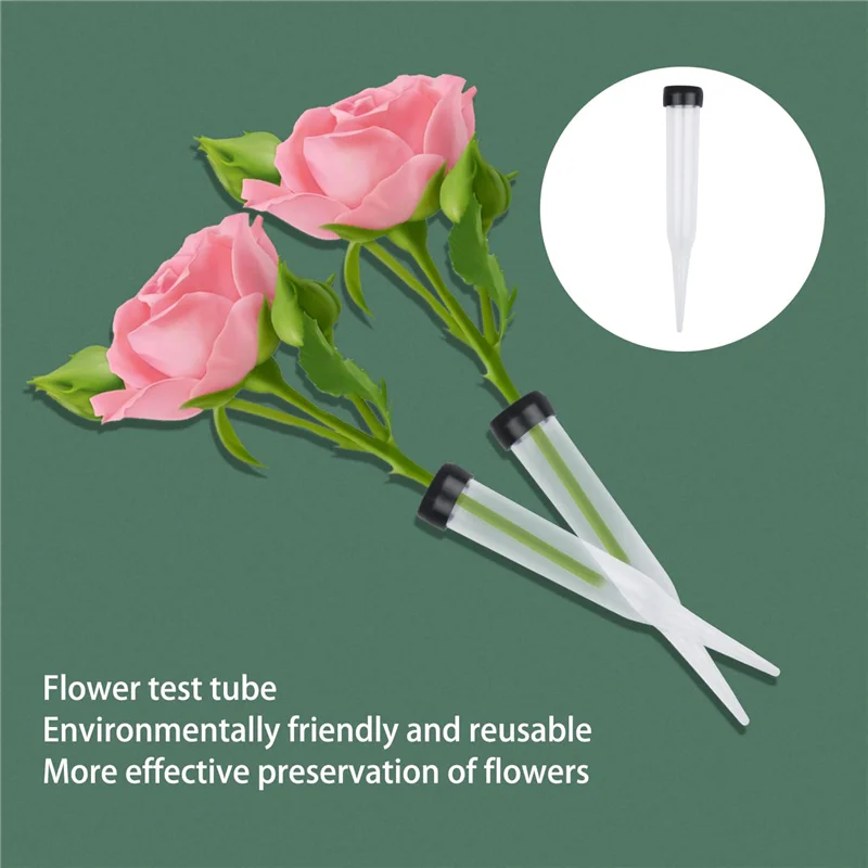

A21I-Flower Tubes Pack Of 50 Plastic Flower Tubes For Flowers, Reusable Flowers, Water Tubes