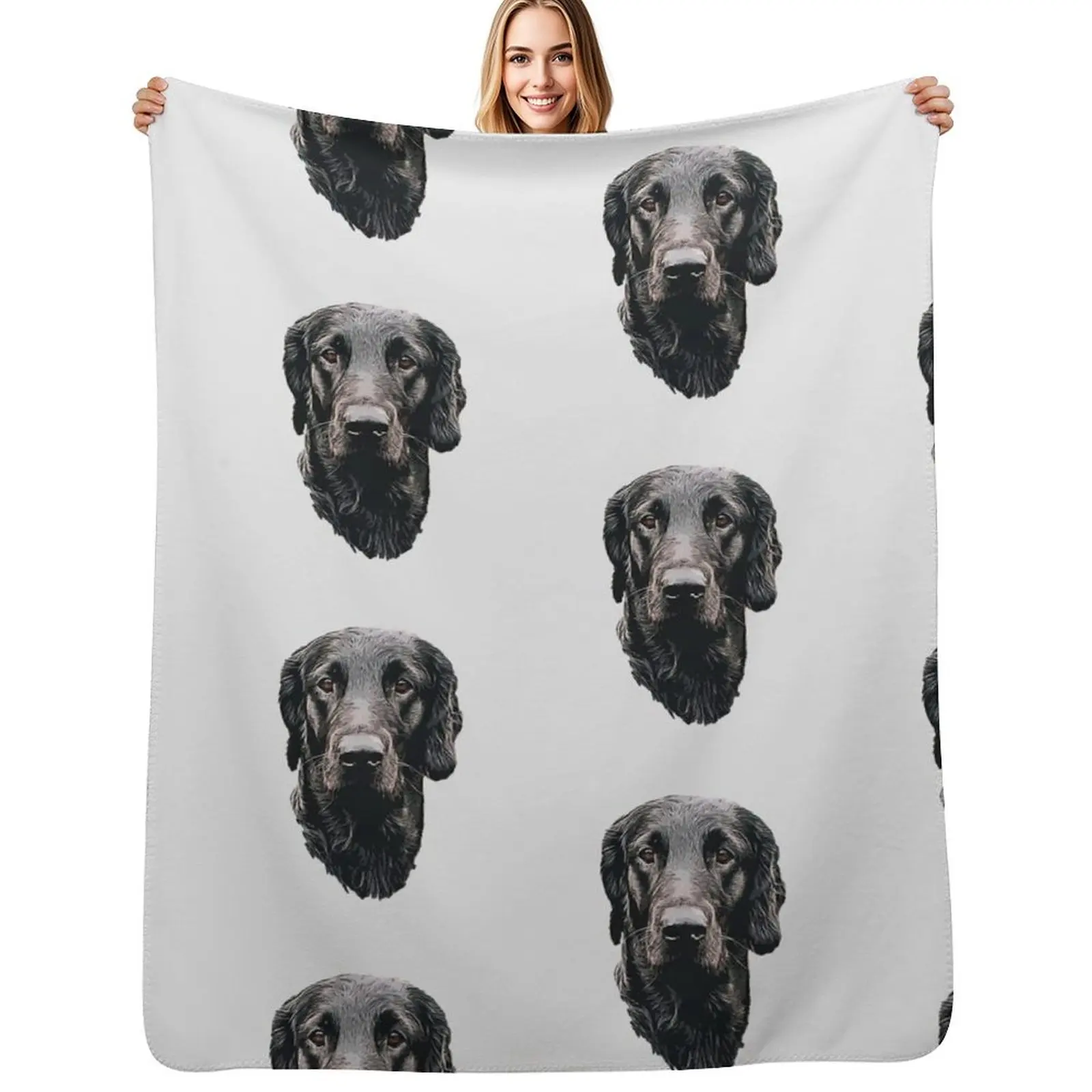 Flat Coated Retriever - Stunning Dog! Throw Blanket Color Fast Cozy Throw Blanket