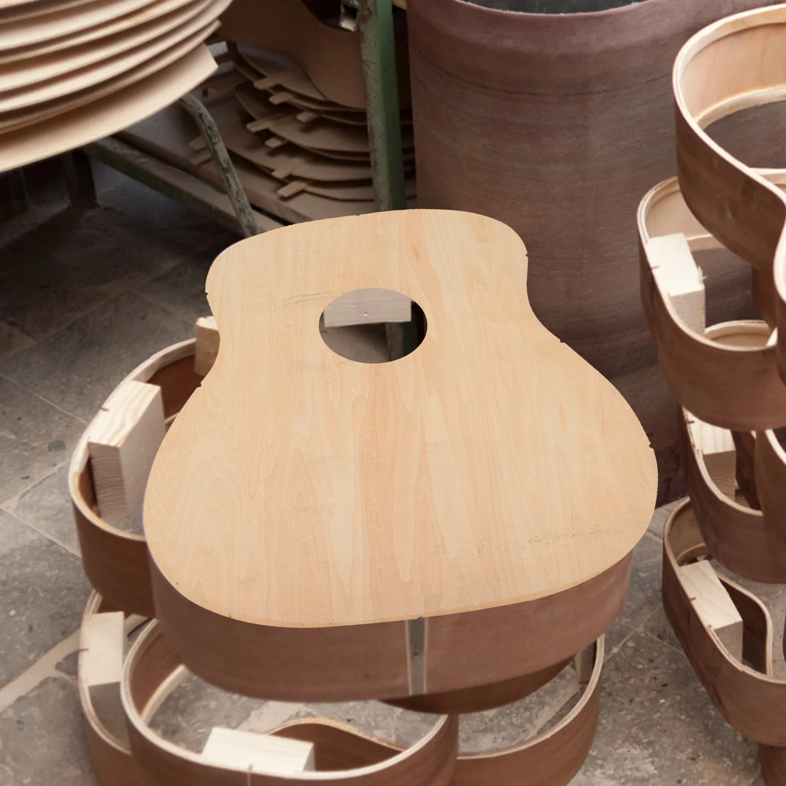 

Diy Headplate Replacement Wood Panel Electric Accessories Gourd Shape Unfinished Head Veneer For Folk Guitar Repair Supplies