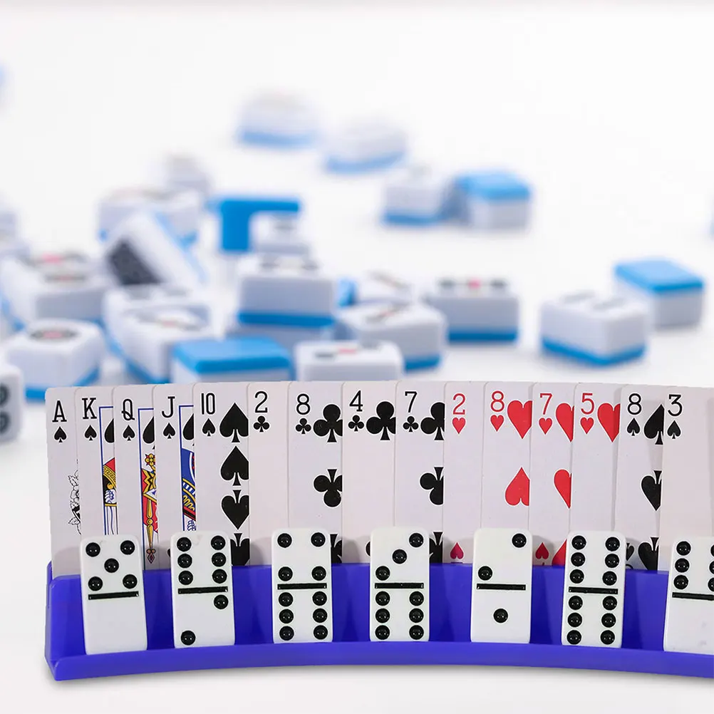 2 Pcs Card Holder Base Holders Bridge Desktop Domino Stand Play for Playing Games