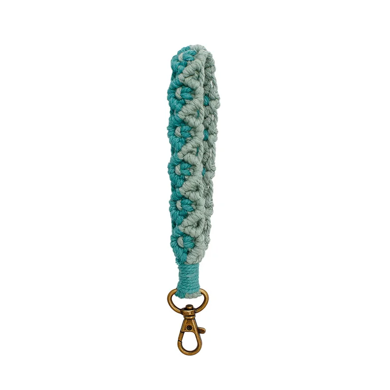 Hand Crocheted Flower Lanyard Anti-lost Wrist Strap Key Chain For Mobile Phone Bags Pendants Decorative Macrame Gift Accessories