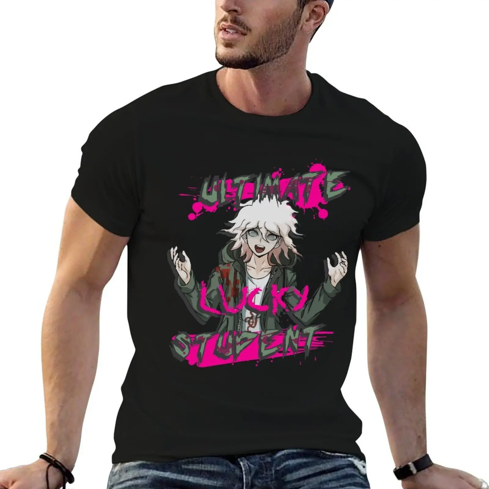 

Nagito Komaeda - The Ultimate Lucky Student T-Shirt funny t shirts cotton cotton t shirts man 100% T-Shirt