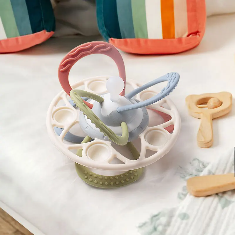 

1 шт., детская игрушка для прорезывания зубов, погремушка Manhattan с пузырьковым дизайном, силиконовый прорезыватель, устойчивые к укусам игрушки с колокольчиком, звуковая игрушка