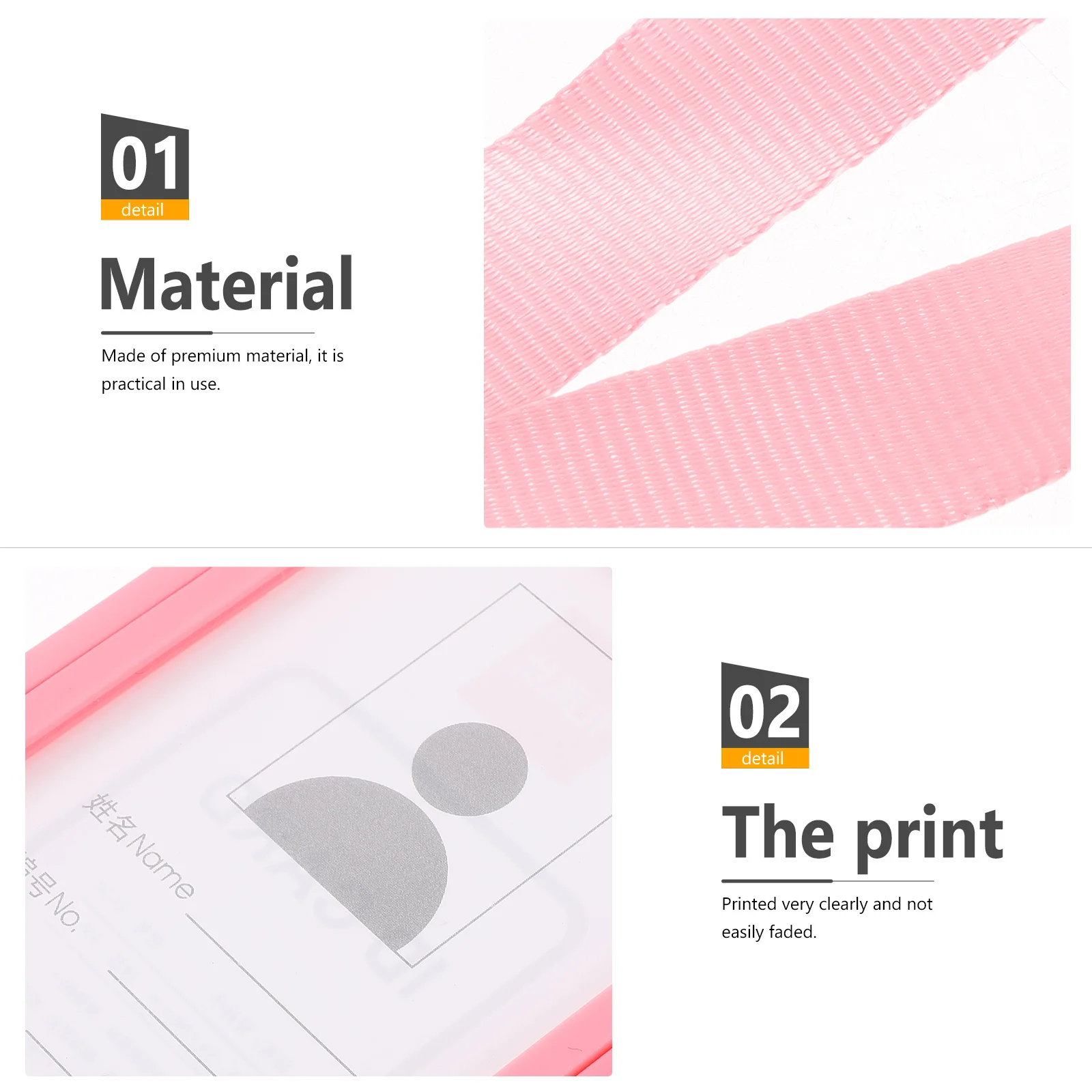 

1Set Cardholder Transparent Id Badge Holder Long Lasting Plastic Sleeve Office School Name Tag Protector Lanyard Practical