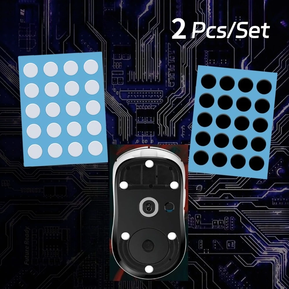 

40 маленьких универсальных наклеек для мыши (проводных и беспроводных) в черно-белую горошок, подходят для легкой замены