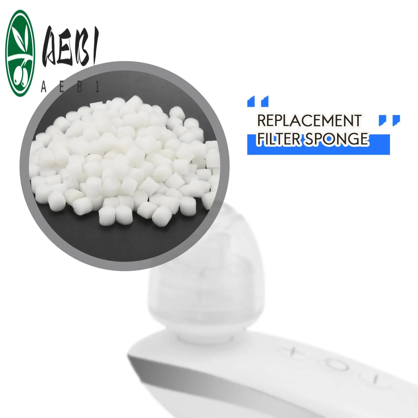 AEB1-300Pcs استبدال إسفنجة مرشحة لتنظيف المسام مزيل الرؤوس السوداء ملحقات آلة الشفط