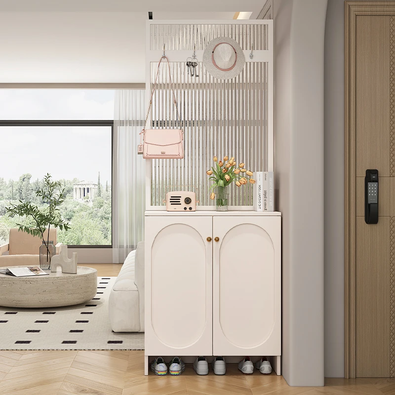 ^-^Glass Wood Living Room Cabinets Decor Storage Shelf Organizer Cabinets Display Shoe Drawers Nordic Cajonera Trendy Furniture