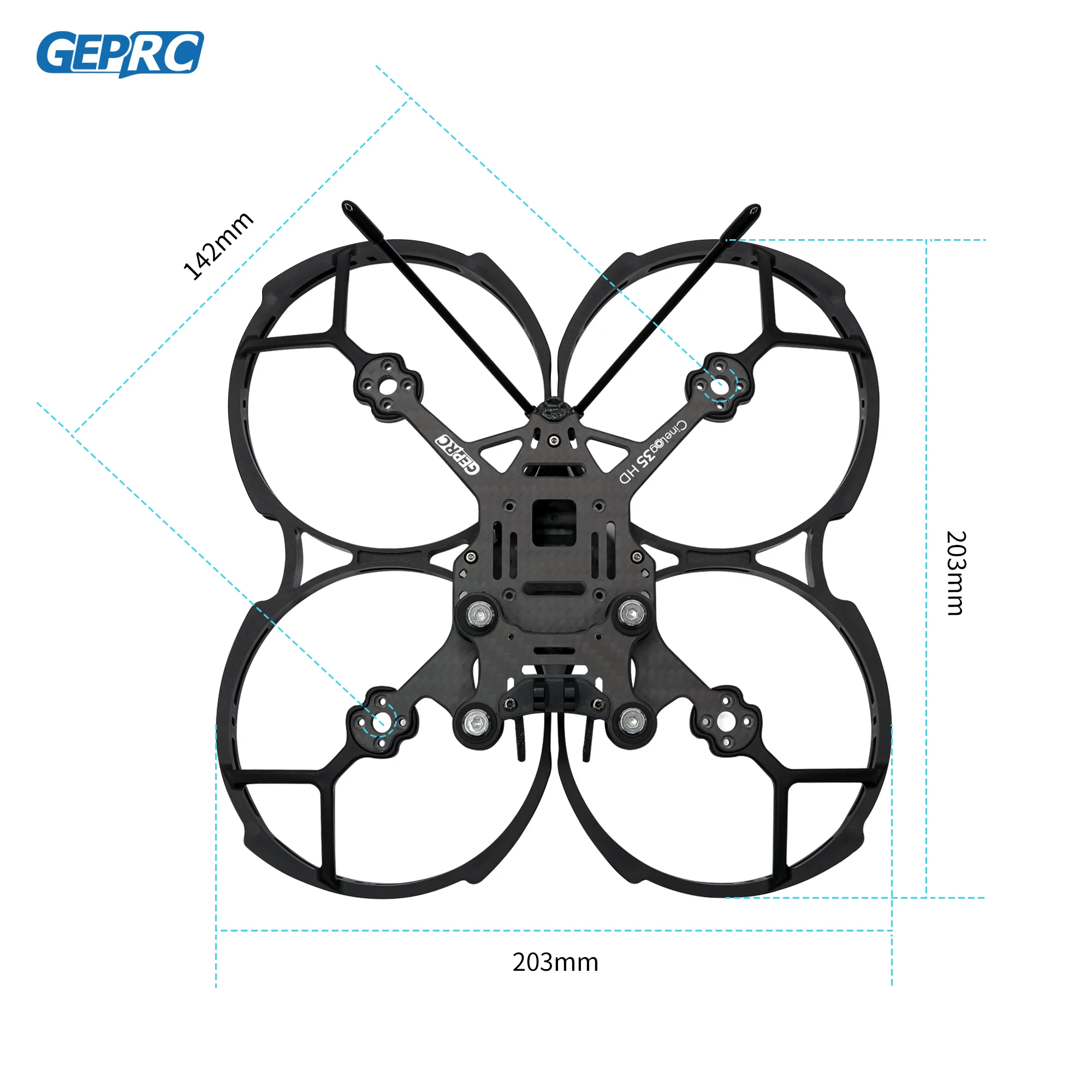 GEPRC GEP-CL35 Frame Suitable For Cinelog35 Series Drone Carbon Fiber Frame For RC FPV Quadcopter Replacement Accessories Parts