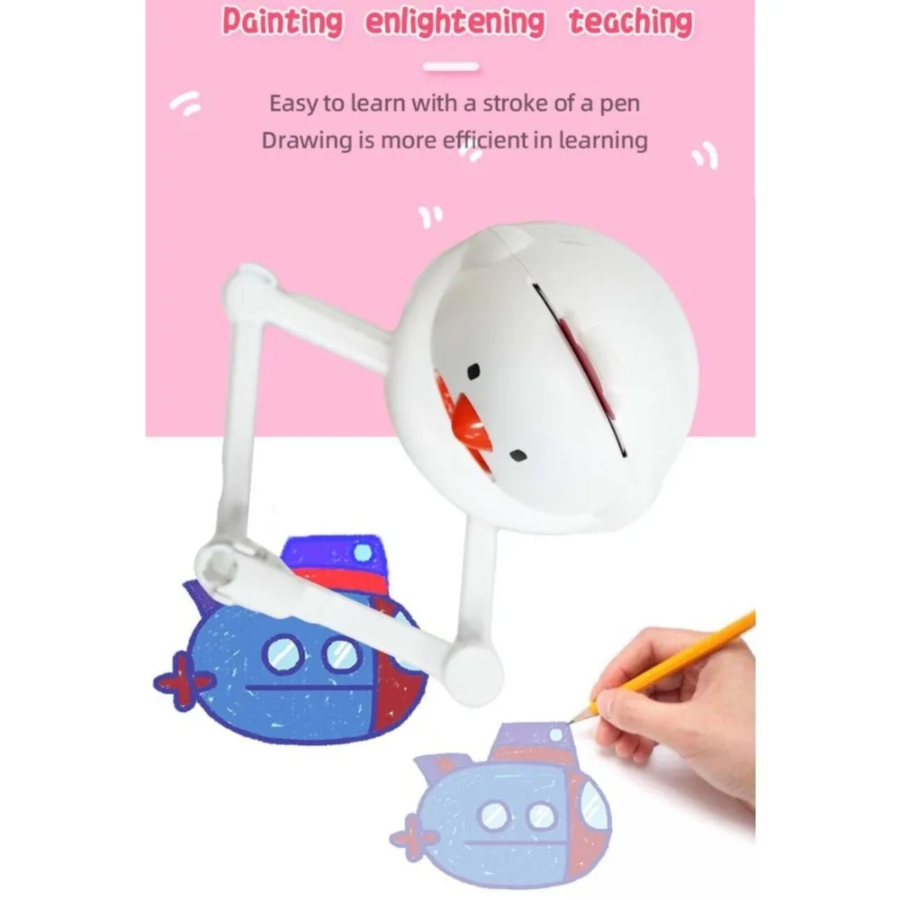 Robot de dibujo interactivo por voz, aprendizaje cognitivo automático, juguete de aprendizaje de dibujo Montessori con tarjetas de 130 palabras, juguete educativo