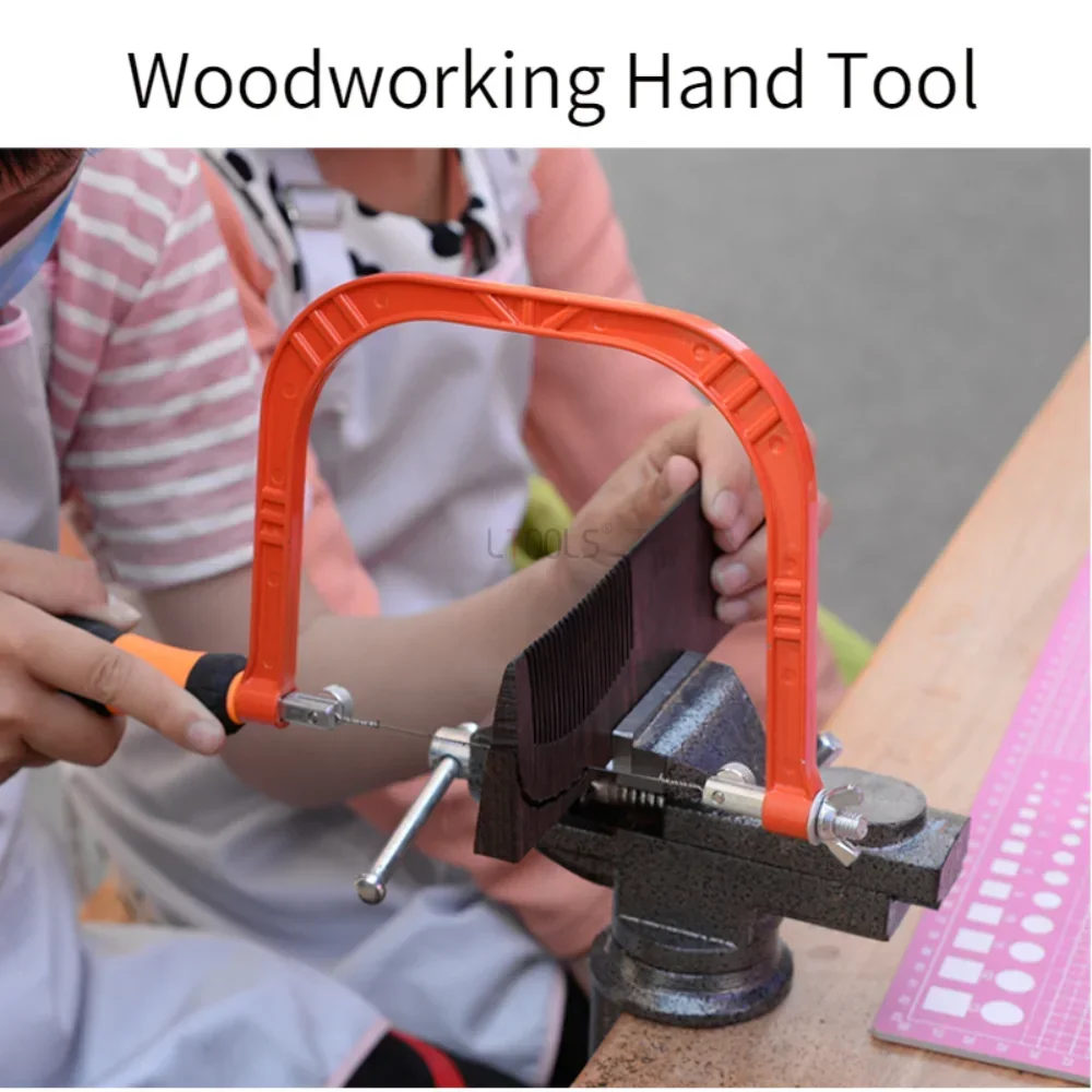 Imagem -02 - tipo Woodworking Saw Coping Saw para Wood Bow Ferramentas Faça Você Mesmo Artesanato de Carpintaria Wire Frame Saw Blade Ferramenta de Corte Manual Ajustável u