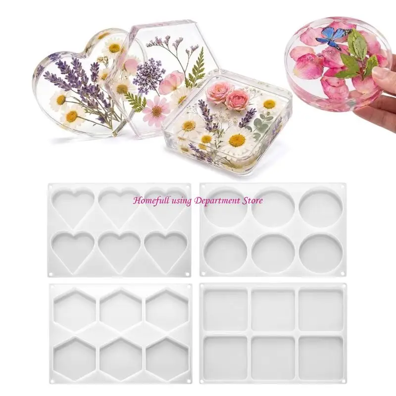  Deep Coasters Resin Molds Handcraft Form for Epoxy Pouring and Home Display Work