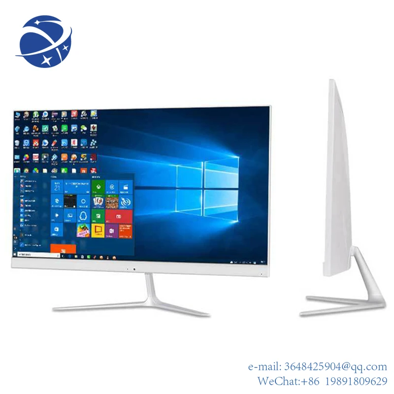 YYHC 2023 Wholesale 24'' FHD Screen  All In One PC Desktop Intel i7 Quad Core 8GB RAM 256G Computer With Camera