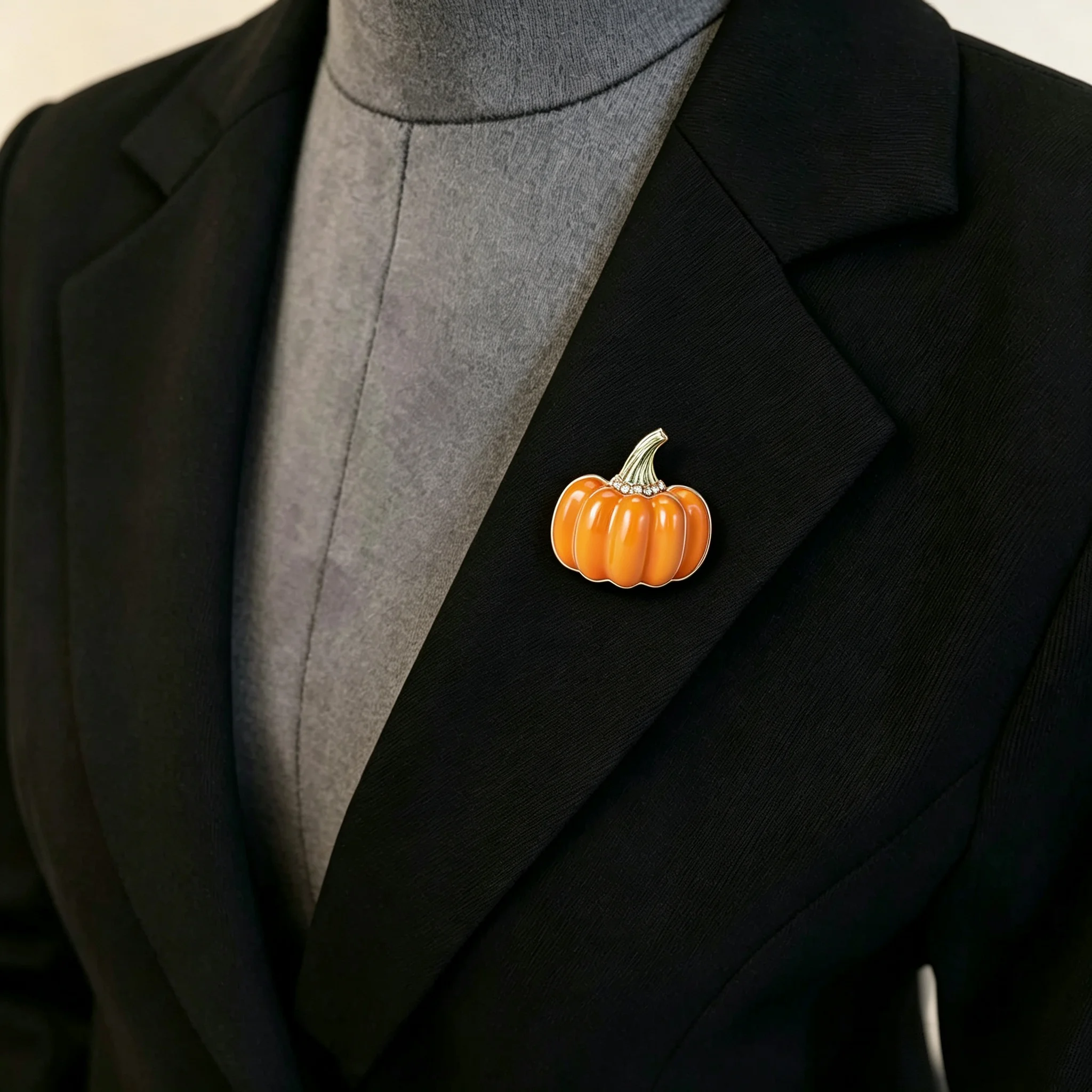 Essh&Pule Colorful Vegetable Brooch Enamel Crystal Rhinestone Lapel Pin Cute Fun Suit Scarf Accessory Unisex Fashion Jewelry